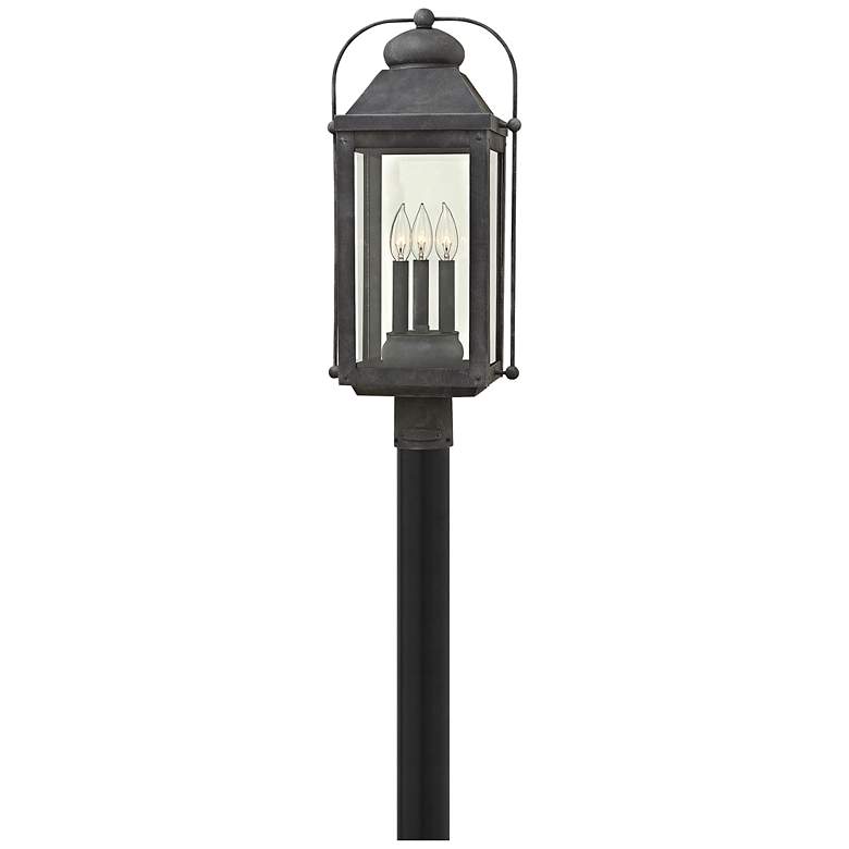 Image 2 Anchorage 24 1/4 inch High Aged Zinc Outdoor Post Light