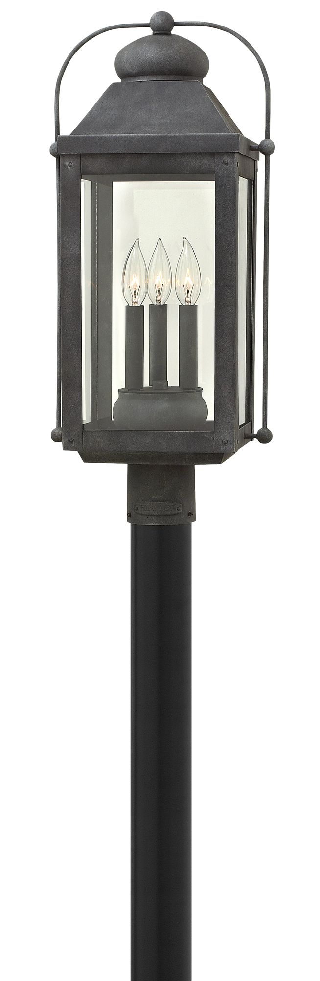 Image 3 Anchorage 24 1/4" High Aged Zinc Outdoor Post Light more views