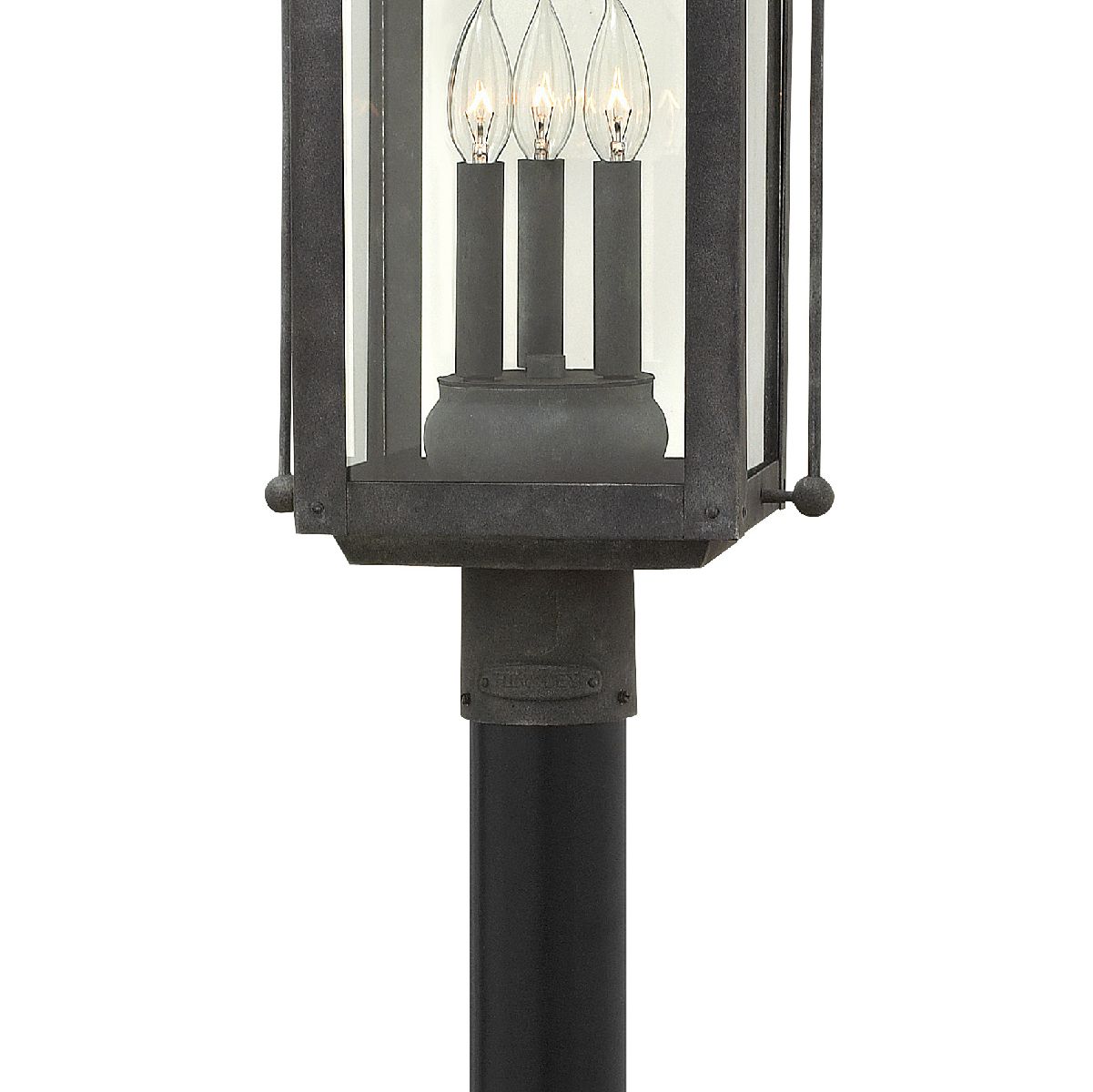 Image 4 Anchorage 24 1/4" High Aged Zinc Outdoor Post Light more views