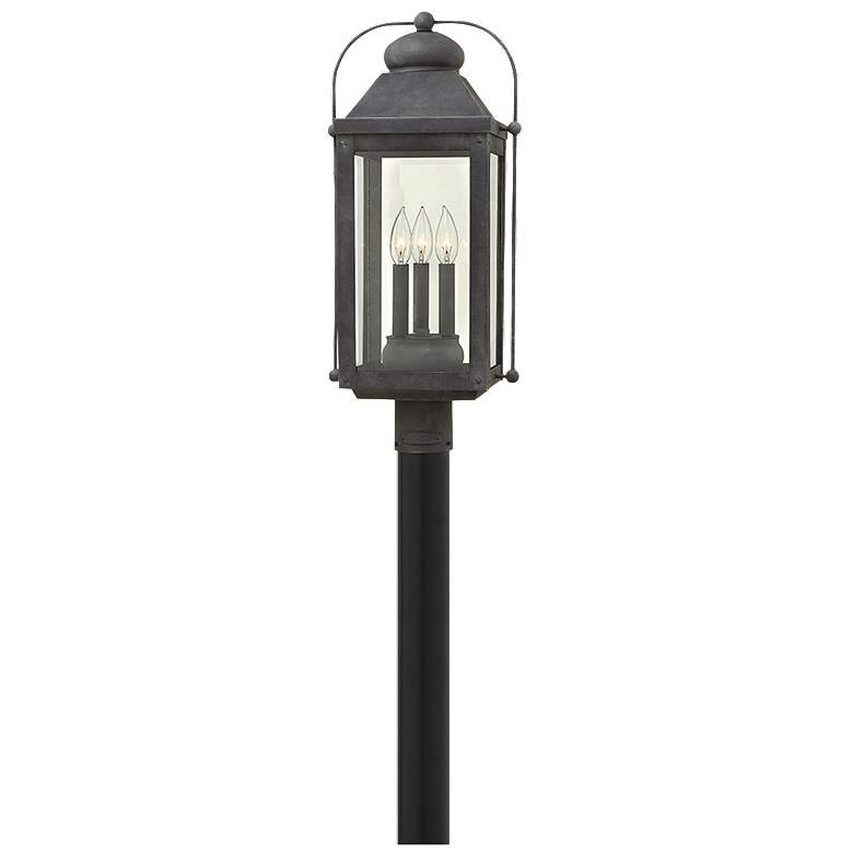 Image 1 Anchorage 24 1/4 inchH Aged Zinc Post Light by Hinkley Lighting