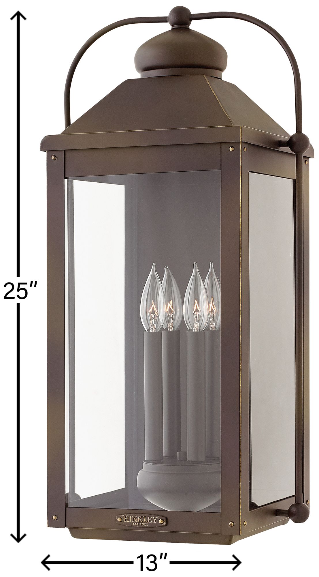 Anchorage 25" High Oiled Bronze Outdoor Wall Light