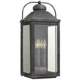 Anchorage 9 1/4&quot; Wide Aged Zinc 4 Candle Outdoor Wall Light