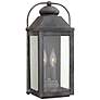Anchorage 9 1/4"W Aged Zinc Two Candle Outdoor Wall Light