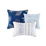 Anchorage Blue White 6-Piece Full/Queen Coverlet Set