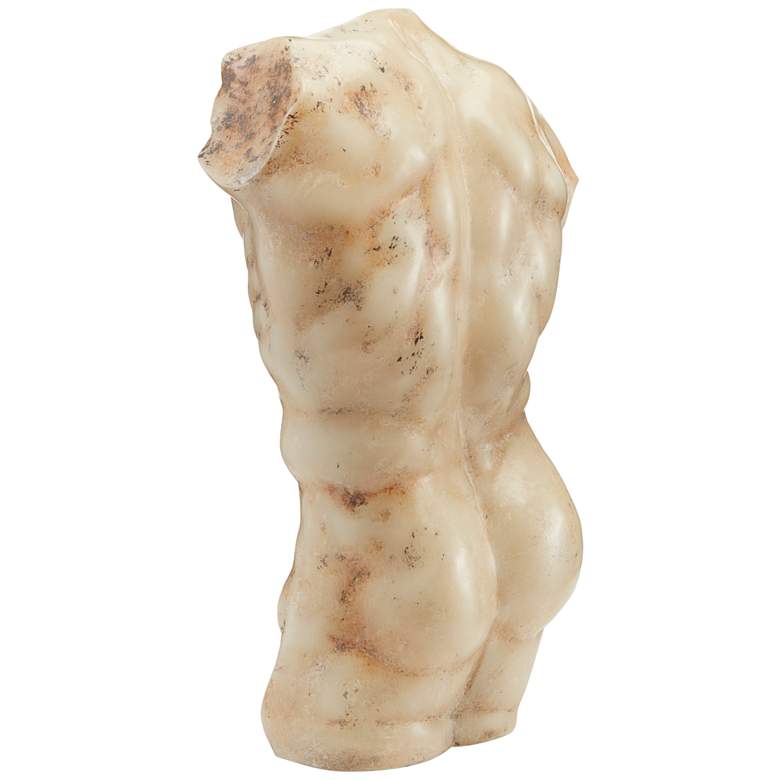 Image 3 Ancient Greek Torso Aged Beige and Brown 15 1/4 inch High Statue more views