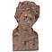 Ancient Roman Old World Male 11"H Ceramic Bust