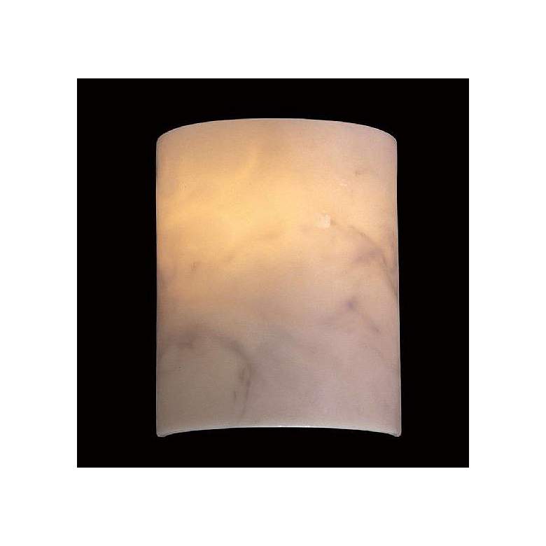 Image 2 Andalucia 10 inch High Alabaster Dust Glass Wall Sconce more views