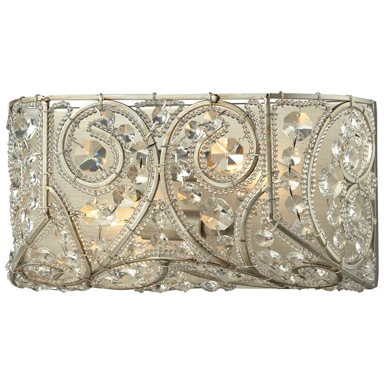 Image 1 Andalusia 12" Wide 2-Light Vanity Light - Aged Silver