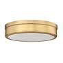 Anders 15" Wide Rubbed Brass LED Ceiling Light