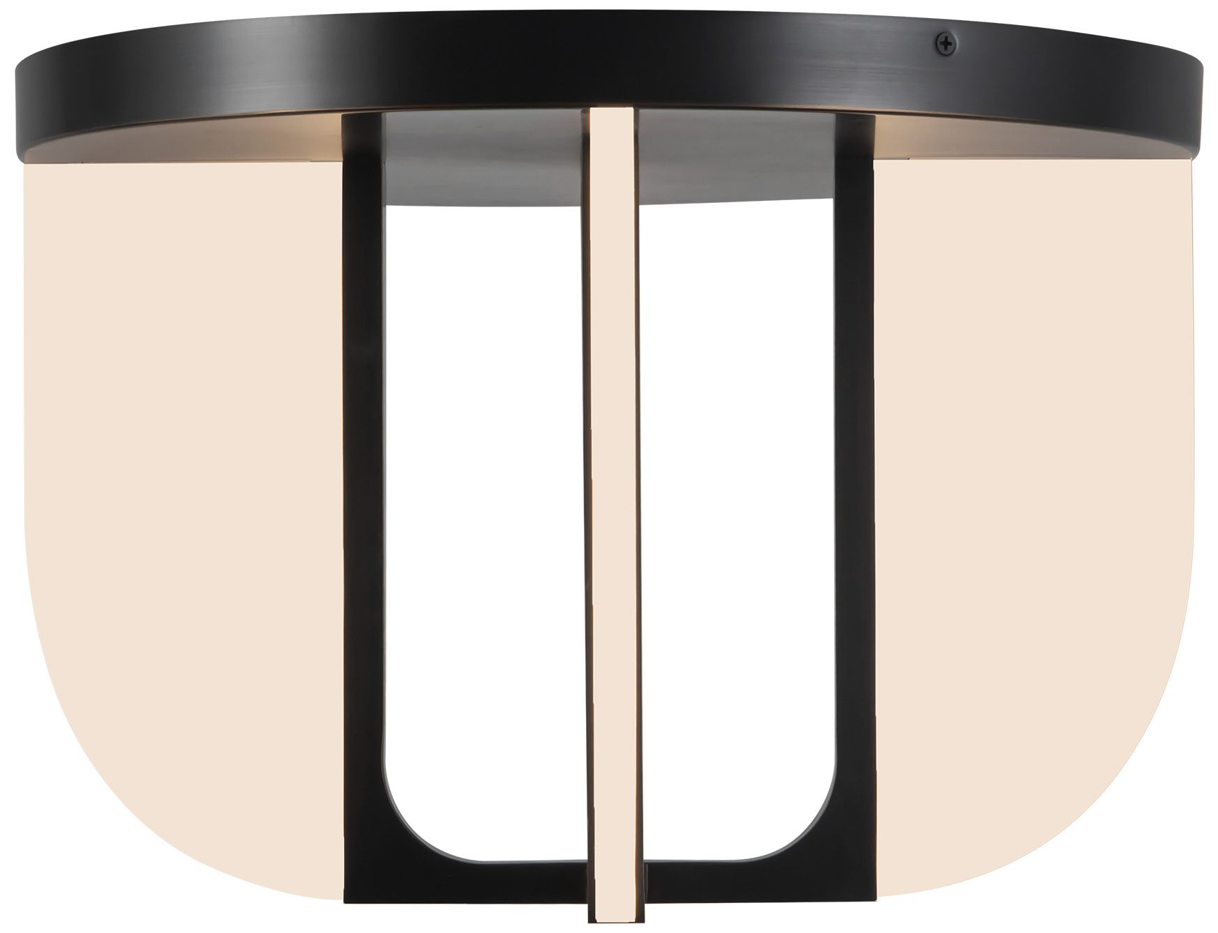Anders 17-in Urban Bronze dimmable LED Semi-Flush Mount