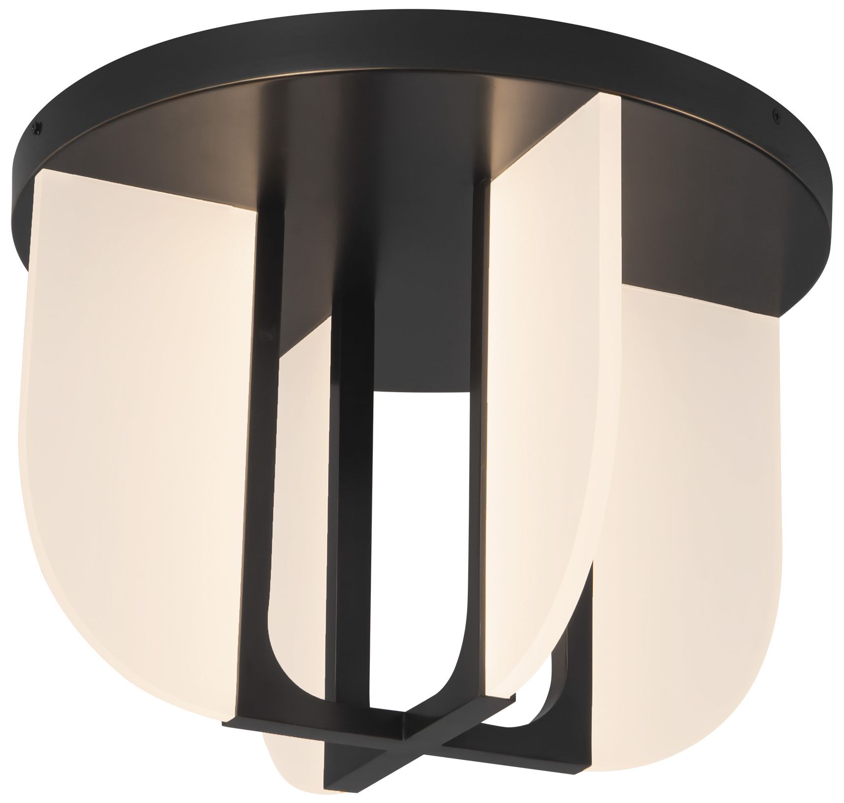 Image 3 Anders 17-in Urban Bronze dimmable LED Semi-Flush Mount more views