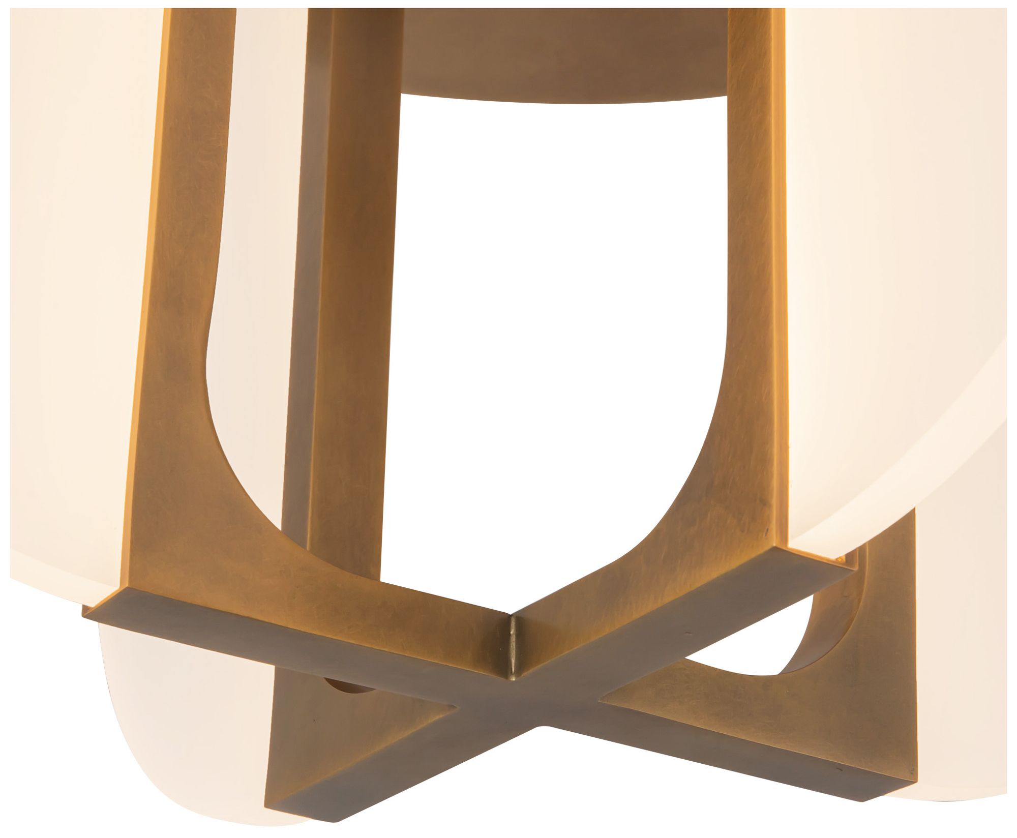 Image 4 Anders 17-in Vintage Brass dimmable LED Semi-Flush Mount more views