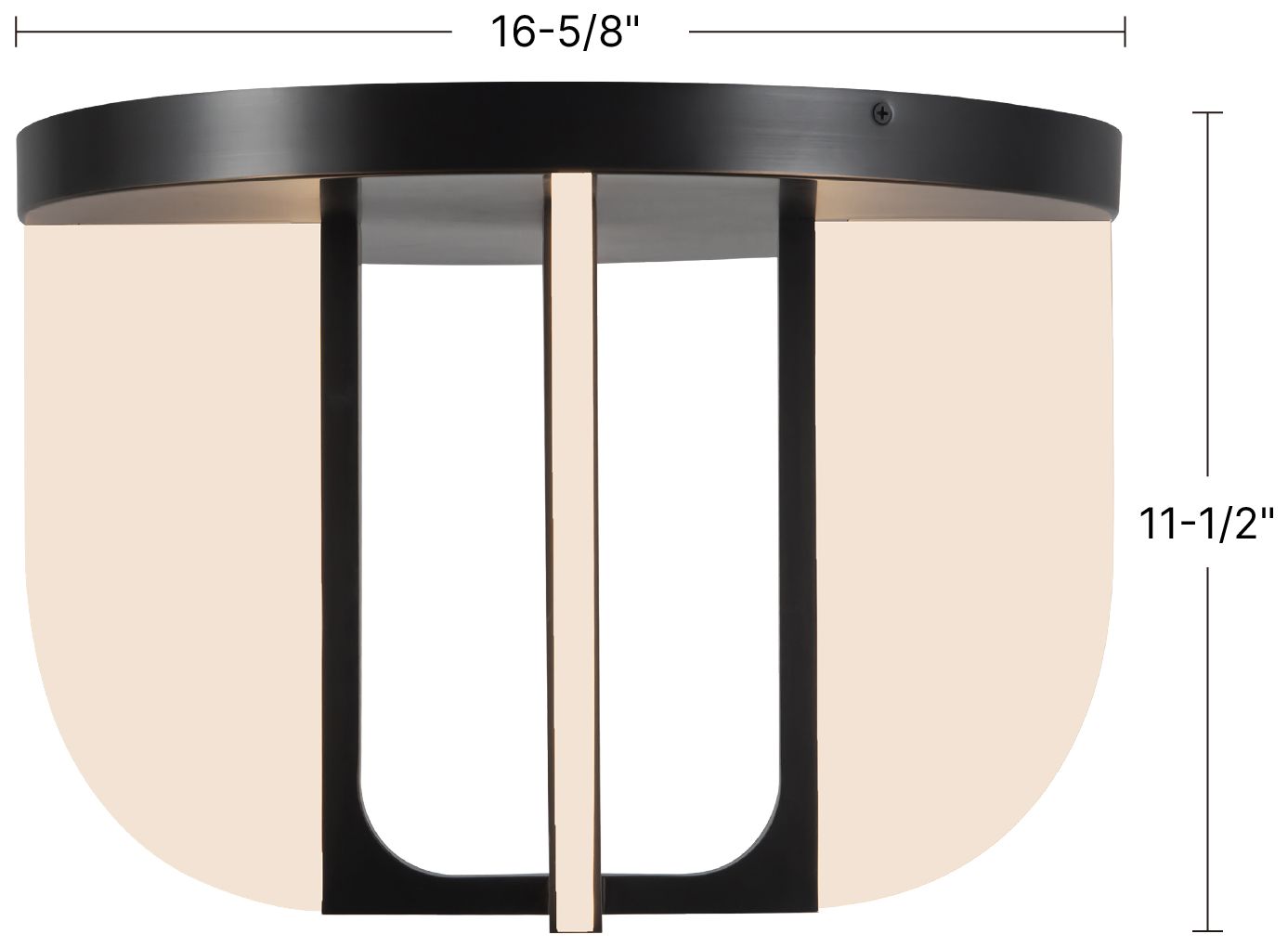 Image 7 Anders 17-in Vintage Brass dimmable LED Semi-Flush Mount more views