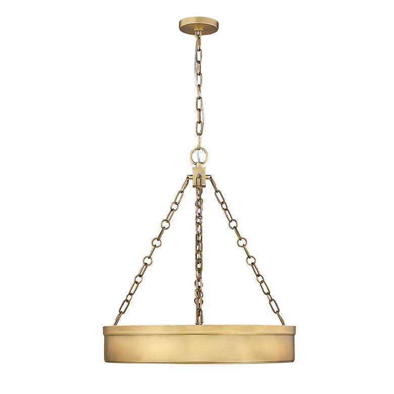Image 5 Anders 22" Wide Rubbed Brass LED Pendant Light more views