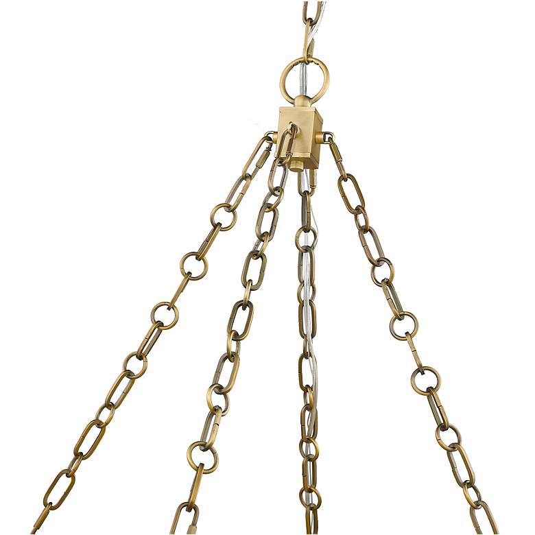 Image 7 Anders 22" Wide Rubbed Brass LED Pendant Light more views