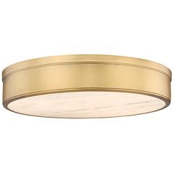 Anders 22" Wide Rubbed Brass LED Round Ceiling Light