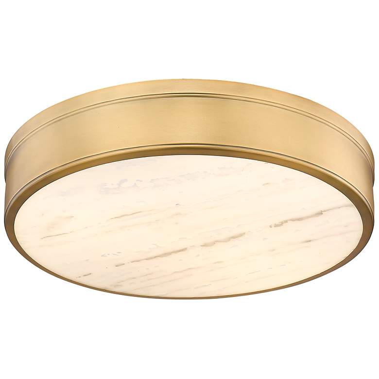 Image 6 Anders 22" Wide Rubbed Brass LED Round Ceiling Light more views