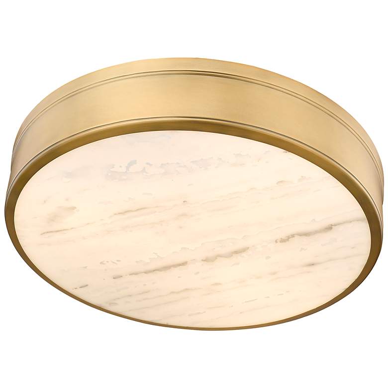 Image 7 Anders 22" Wide Rubbed Brass LED Round Ceiling Light more views