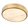 Anders 22" Wide Rubbed Brass LED Round Ceiling Light in scene