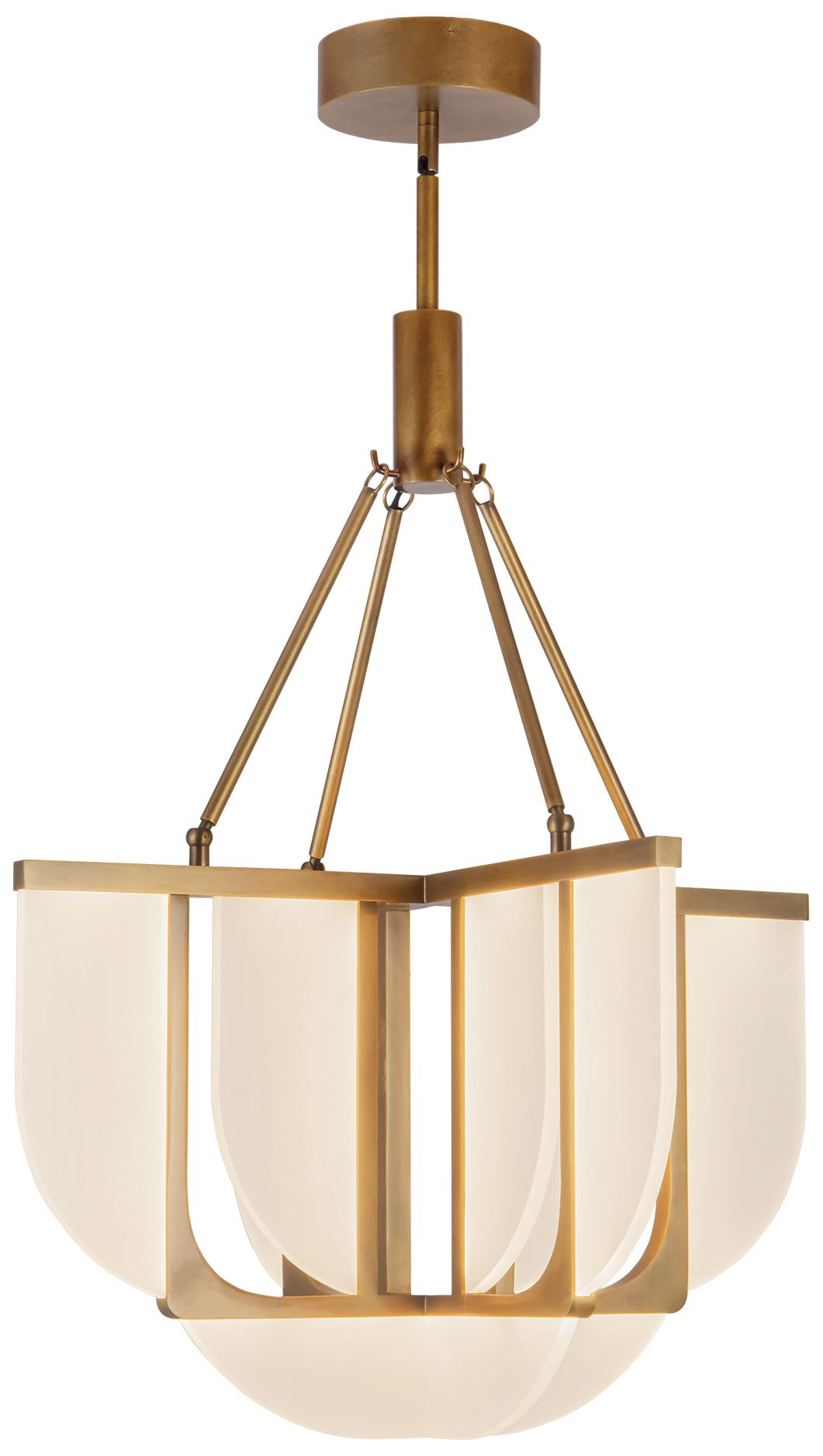 Image 6 Anders 24-in Vintage Brass dimmable LED Chandelier more views