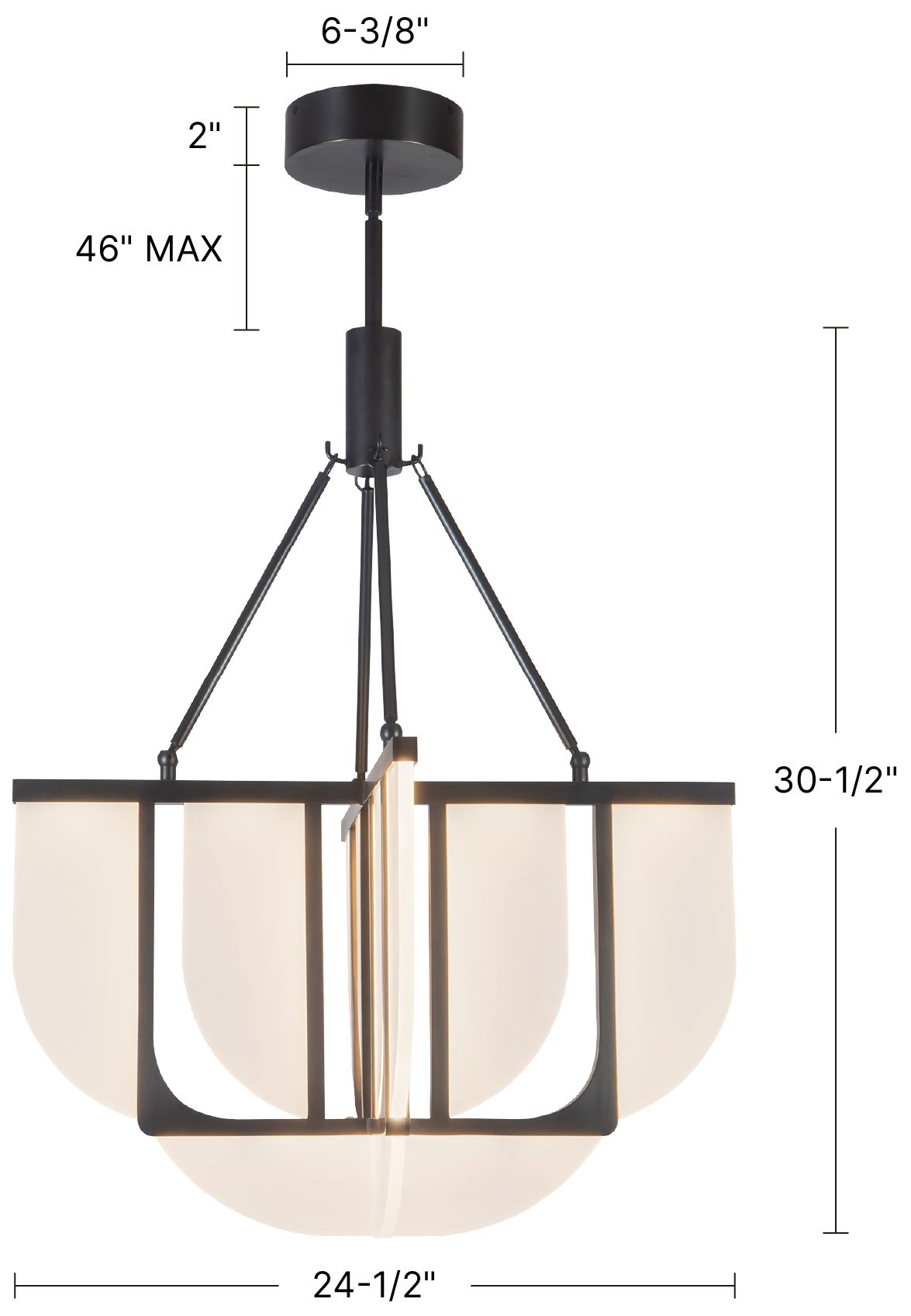 Image 7 Anders 24-in Vintage Brass dimmable LED Chandelier more views