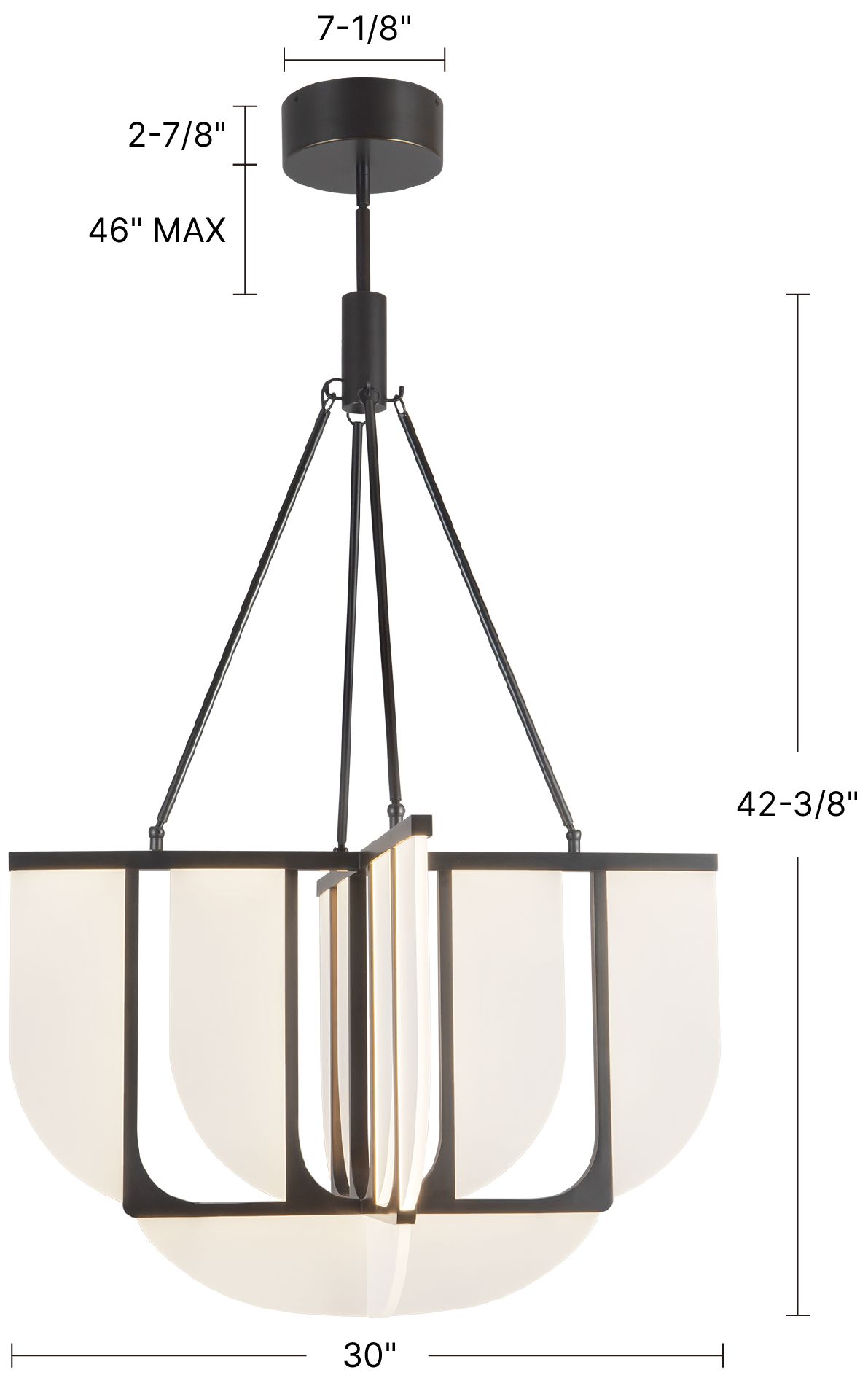 Image 7 Anders 30-in Urban Bronze dimmable LED Chandelier more views