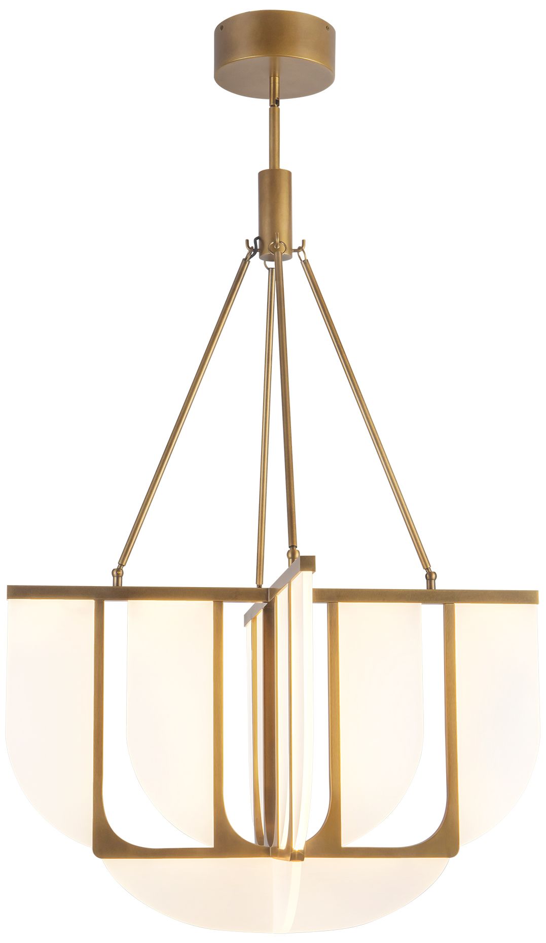 Image 2 Anders 30-in Vintage Brass dimmable LED Chandelier
