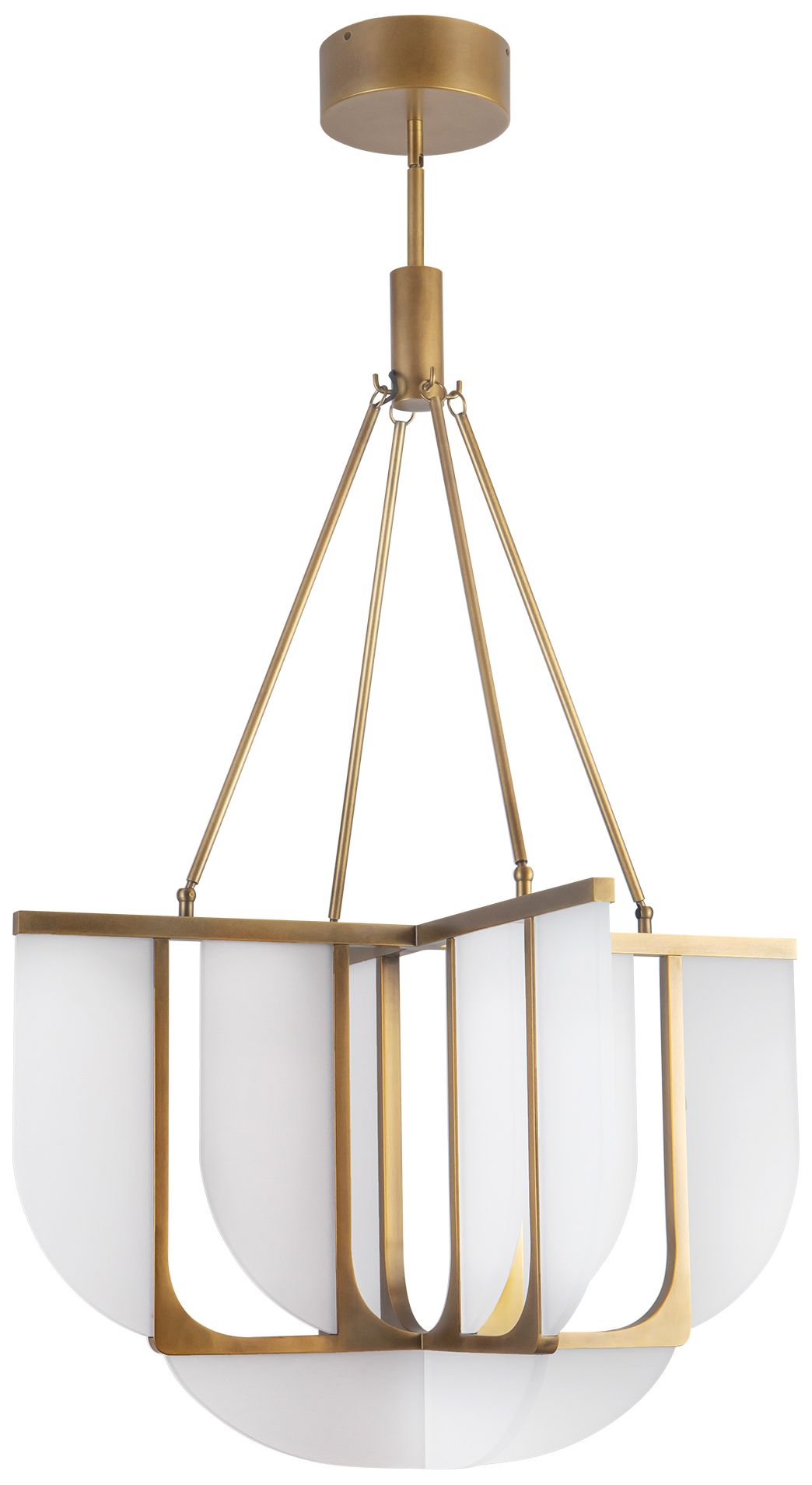 Image 3 Anders 30-in Vintage Brass dimmable LED Chandelier more views
