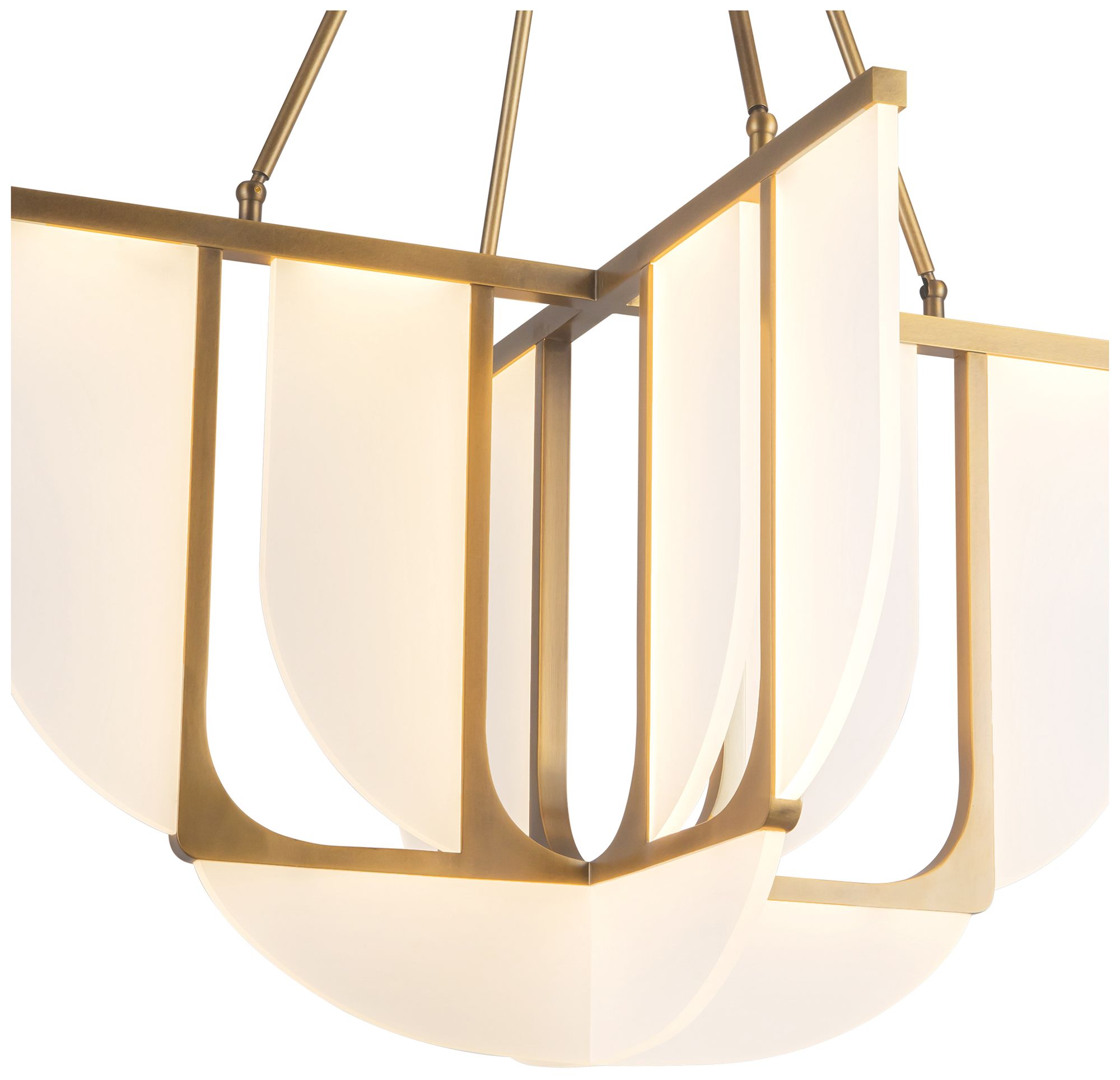 Image 4 Anders 30-in Vintage Brass dimmable LED Chandelier more views