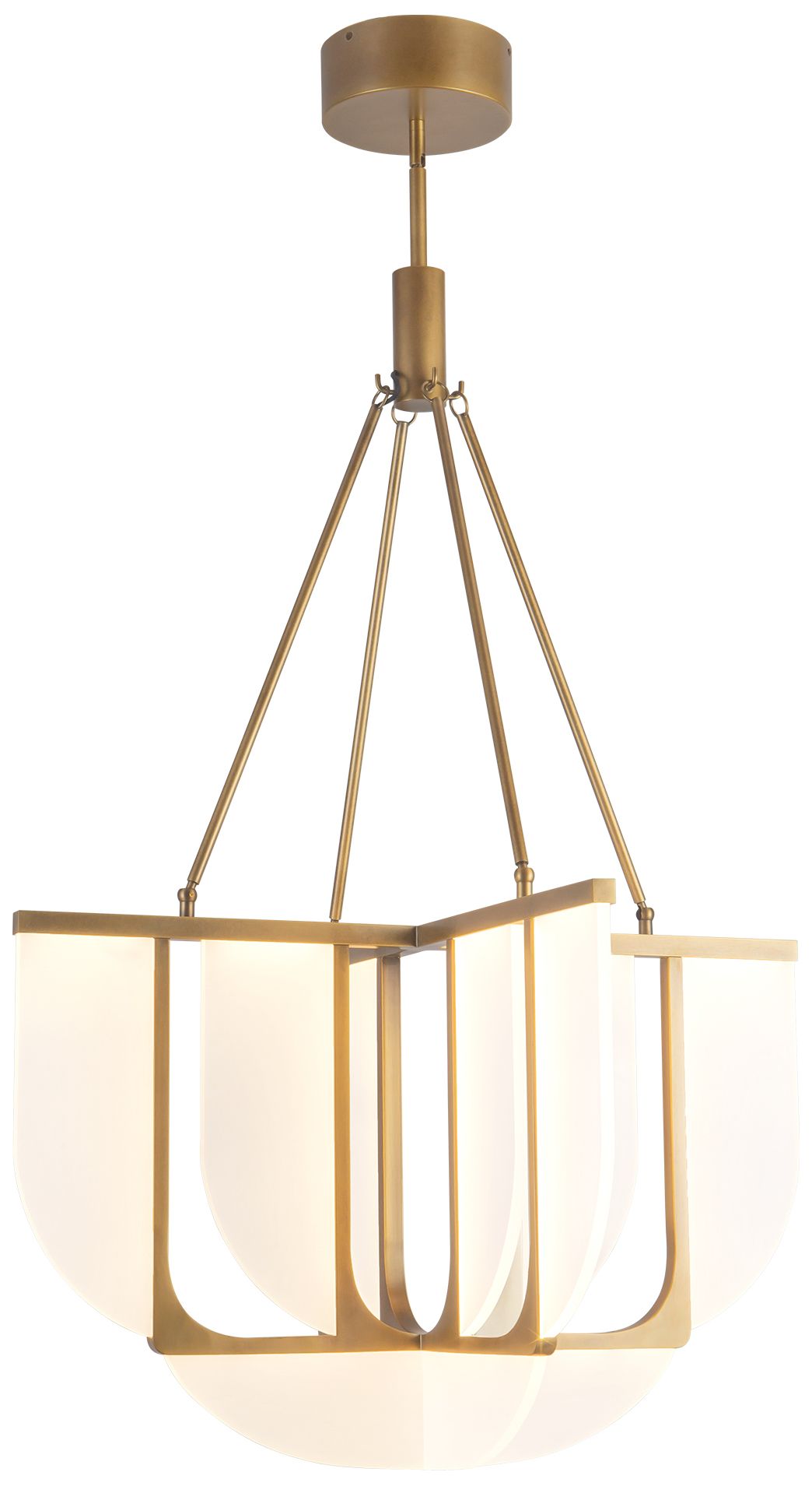 Image 6 Anders 30-in Vintage Brass dimmable LED Chandelier more views