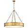 Anders 33" Wide Rubbed Brass LED Chandelier