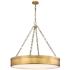 Anders 33" Wide Rubbed Brass LED Chandelier