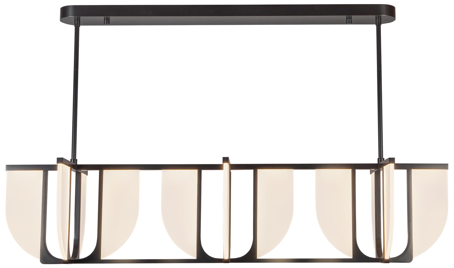 Image 2 Anders 59-in Urban Bronze dimmable LED Linear Pendant