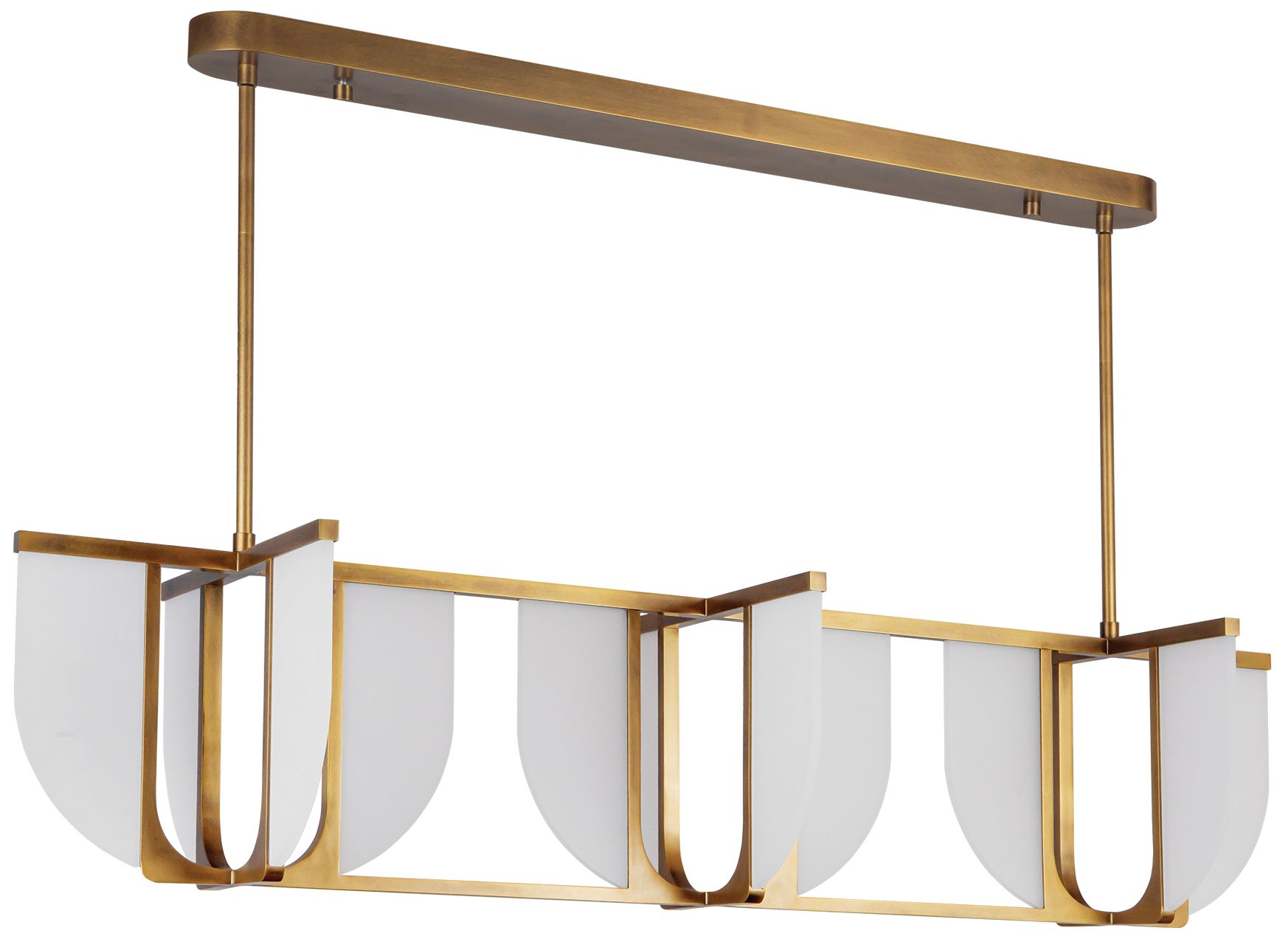 Image 3 Anders 59-in Vintage Brass dimmable LED Linear Pendant more views