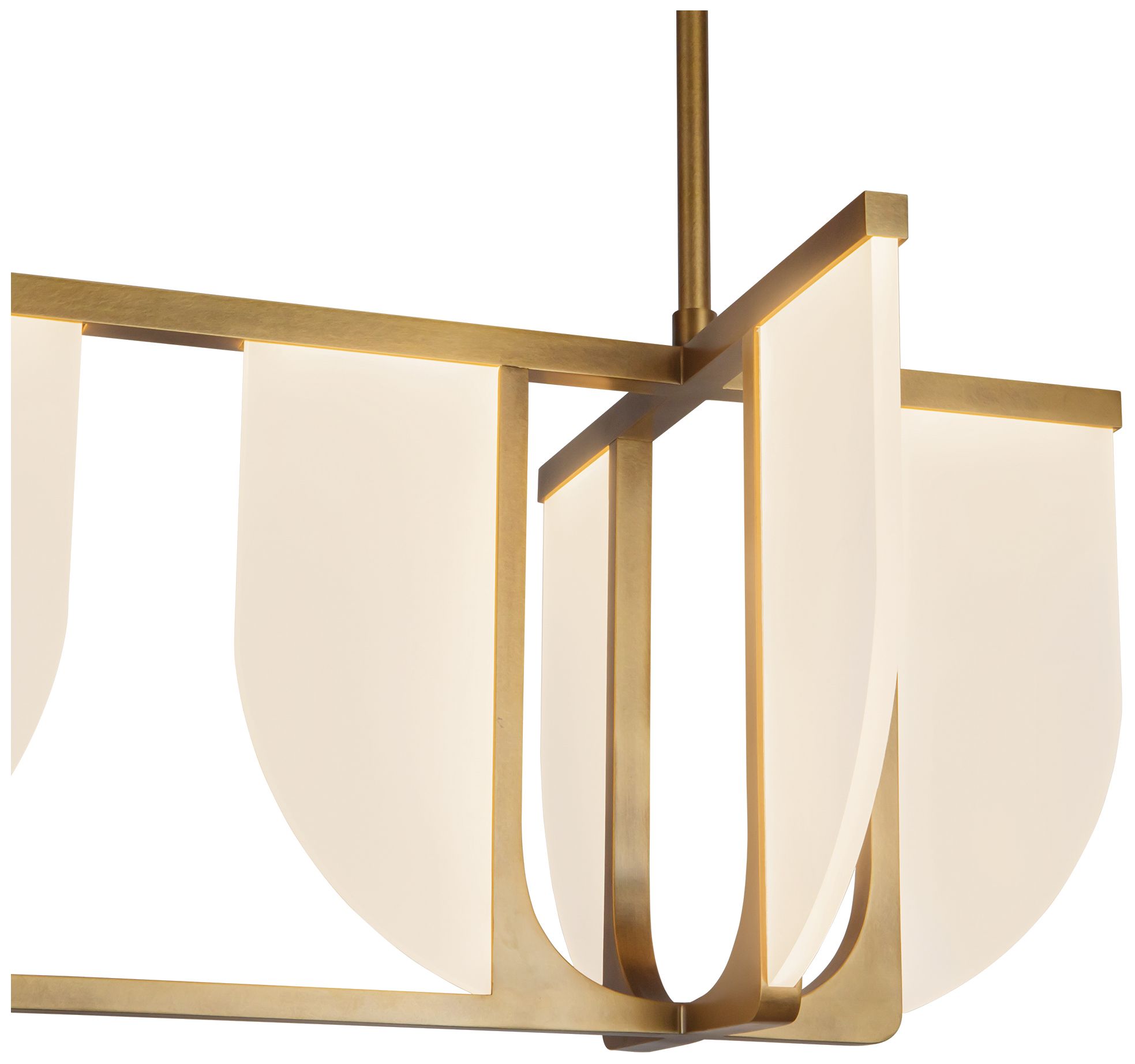 Image 4 Anders 59-in Vintage Brass dimmable LED Linear Pendant more views