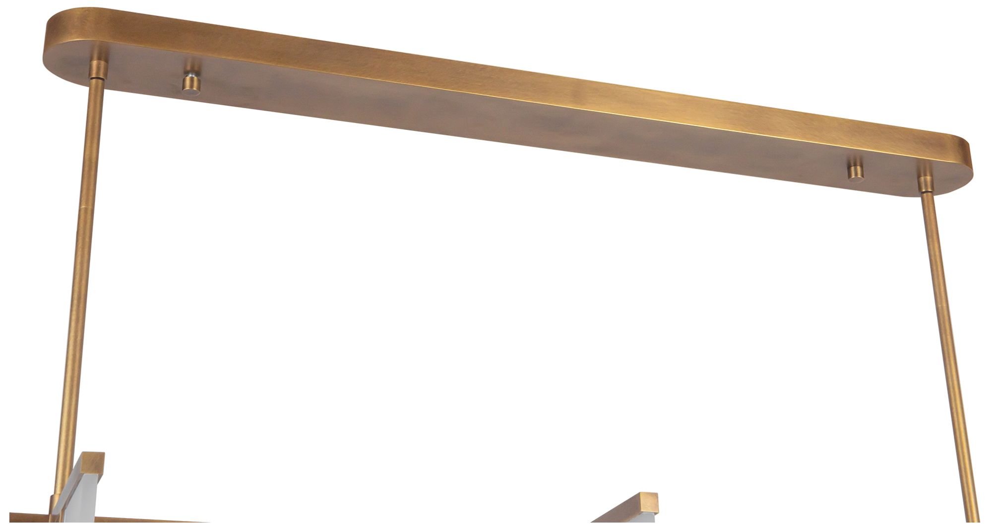Image 5 Anders 59-in Vintage Brass dimmable LED Linear Pendant more views