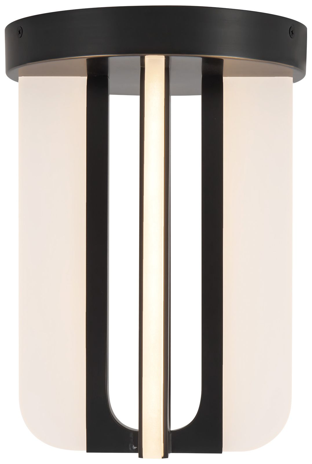 Anders 8-in Urban Bronze dimmable LED Semi-Flush Mount