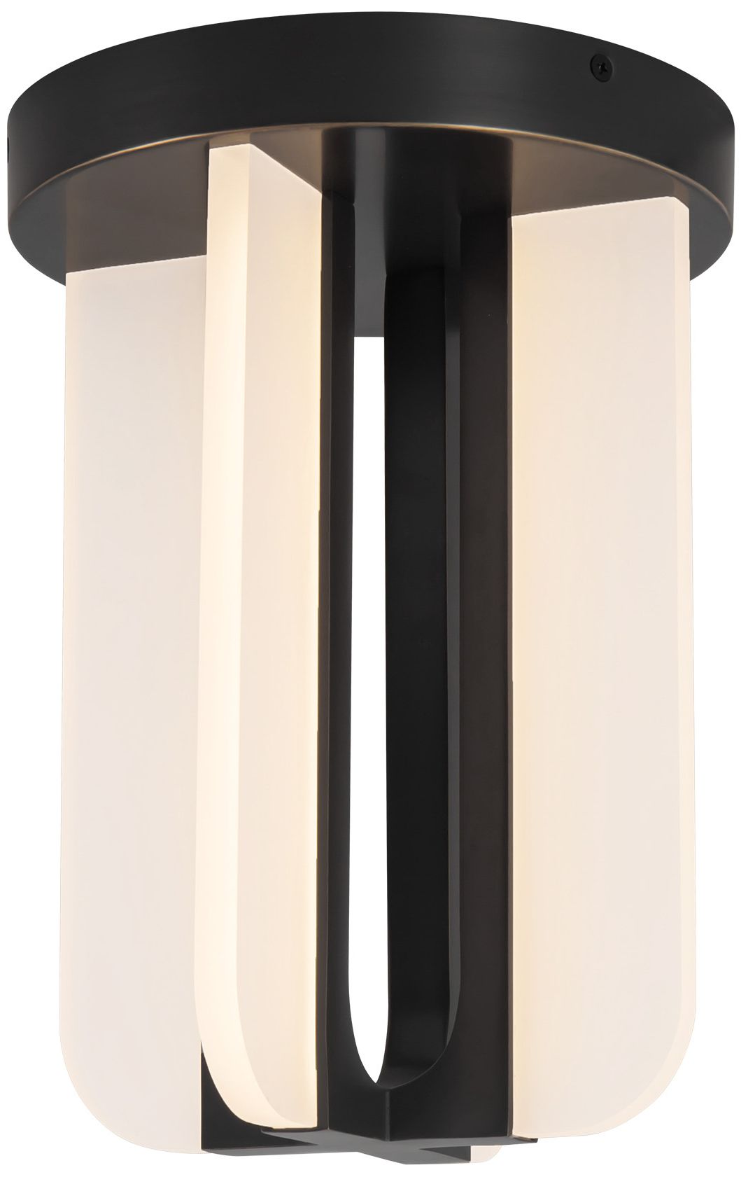Image 3 Anders 8-in Urban Bronze dimmable LED Semi-Flush Mount more views