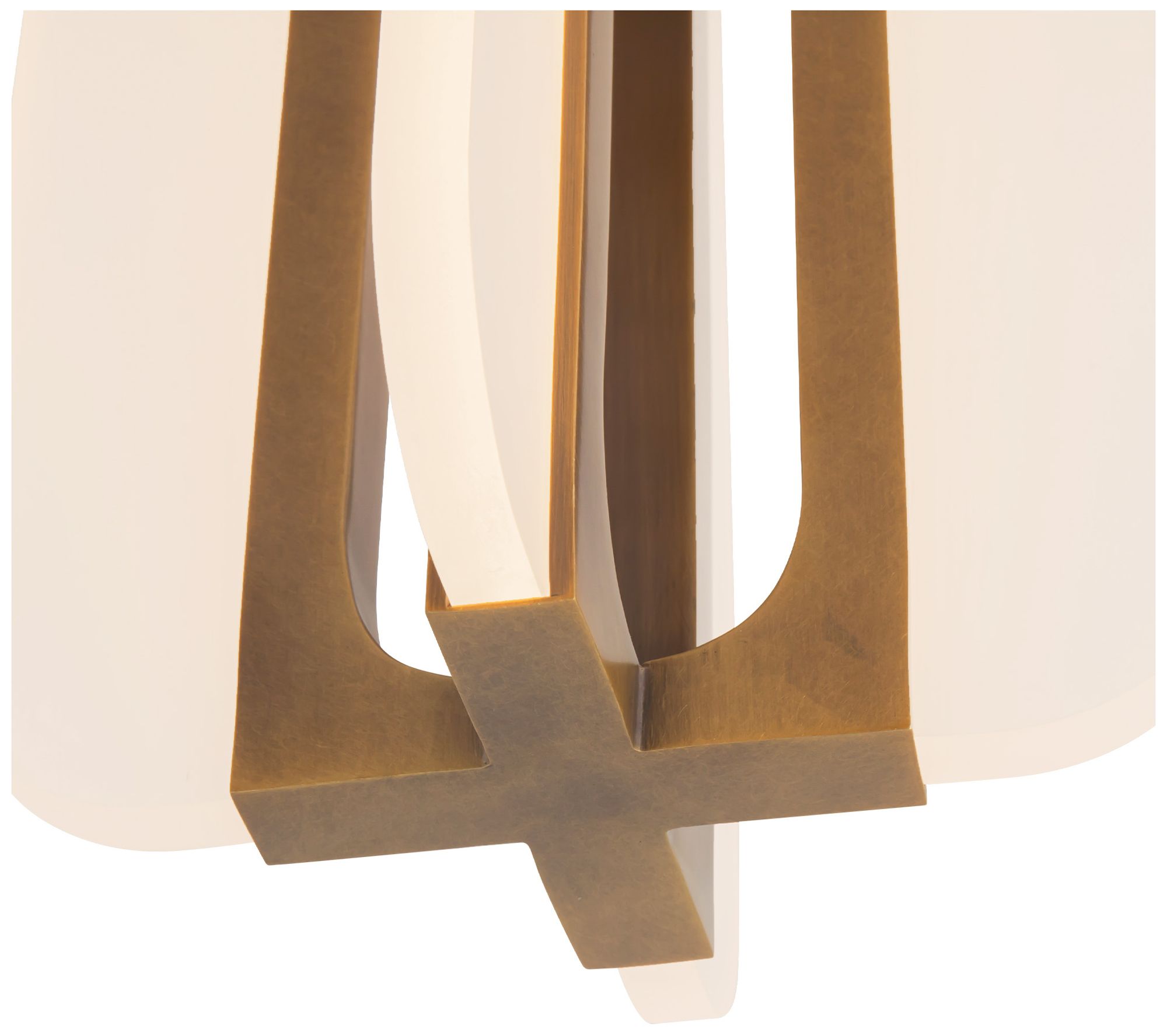 Image 4 Anders 8-in Vintage Brass dimmable LED Semi-Flush Mount more views