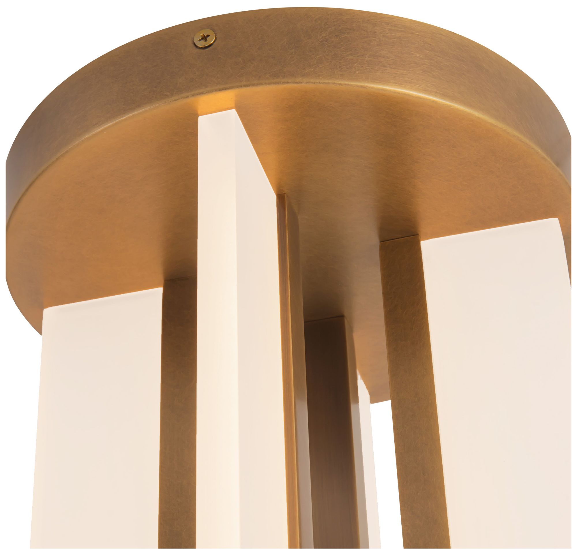 Image 5 Anders 8-in Vintage Brass dimmable LED Semi-Flush Mount more views