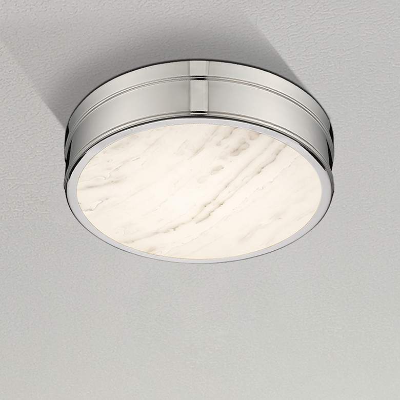 Image 1 Anders by Z-Lite Polished Nickel 1 Light Flush Mount