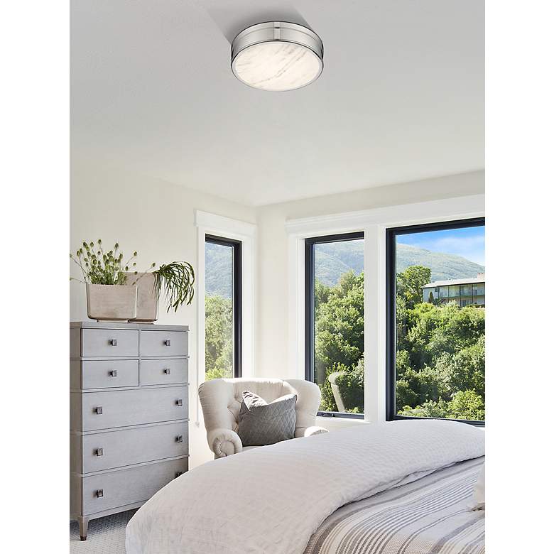 Image 4 Anders by Z-Lite Polished Nickel 1 Light Flush Mount more views