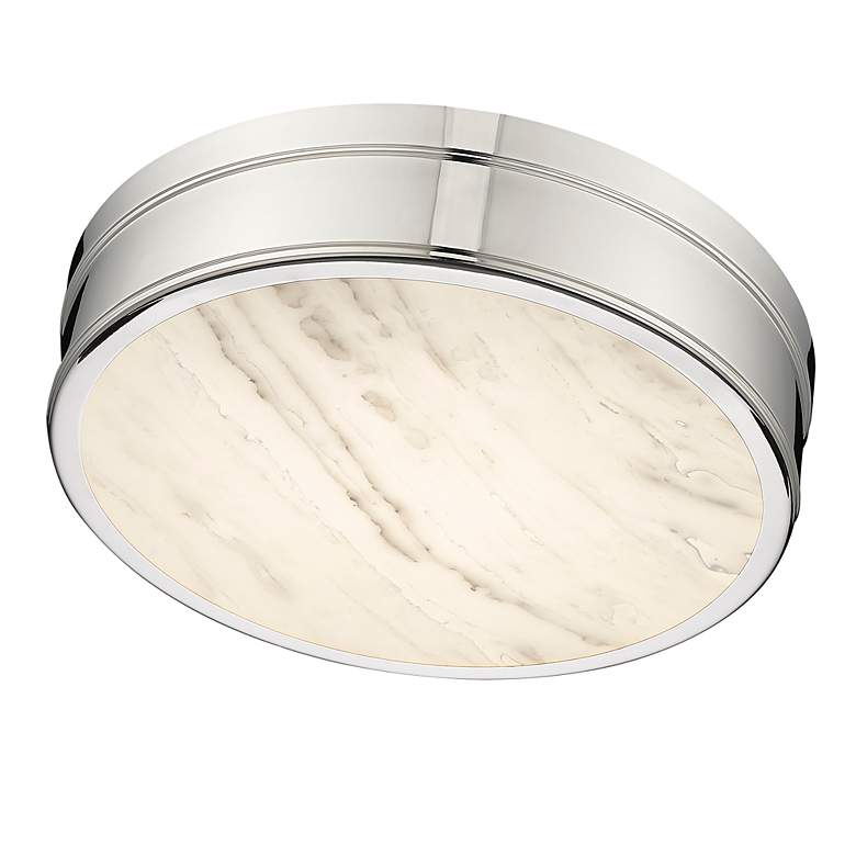 Image 7 Anders by Z-Lite Polished Nickel 1 Light Flush Mount more views