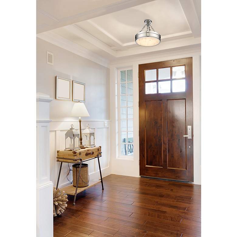 Image 4 Anders by Z-Lite Polished Nickel 1 Light Semi Flush Mount more views