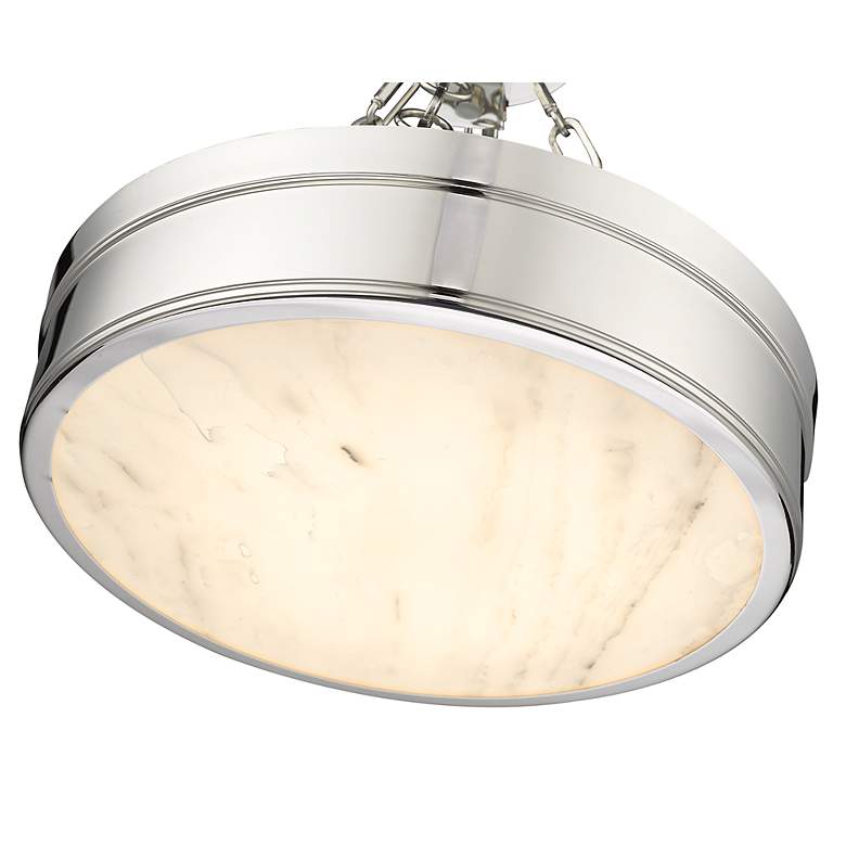 Image 7 Anders by Z-Lite Polished Nickel 1 Light Semi Flush Mount more views