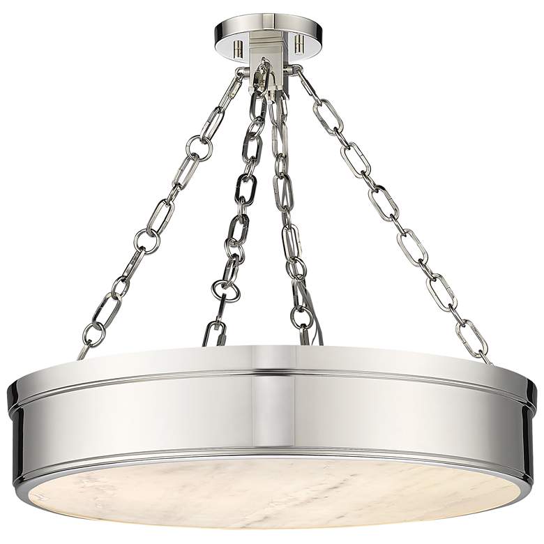 Image 1 Anders by Z-Lite Polished Nickel 3 Light Semi Flush Mount