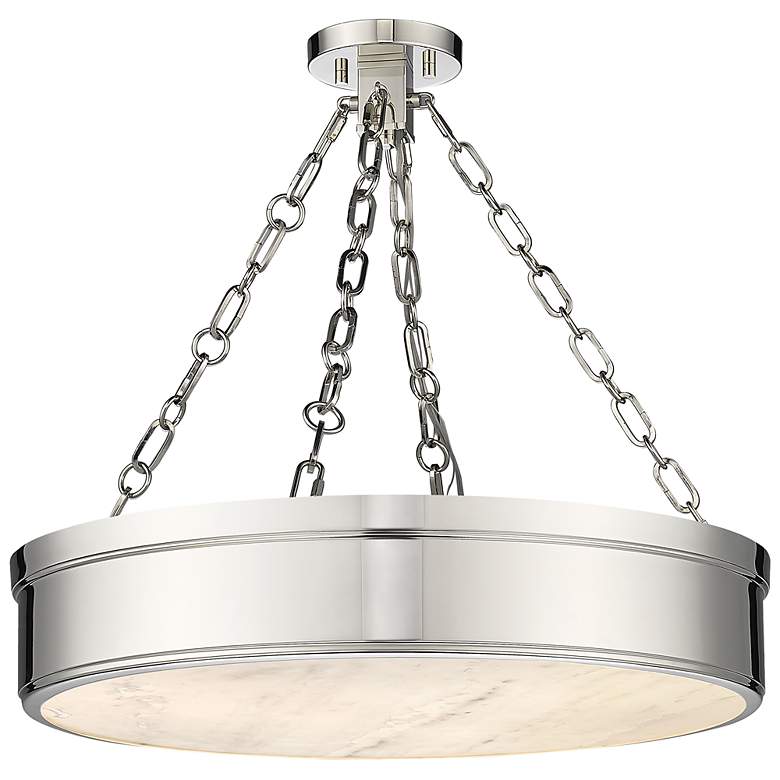 Image 2 Anders by Z-Lite Polished Nickel 3 Light Semi Flush Mount