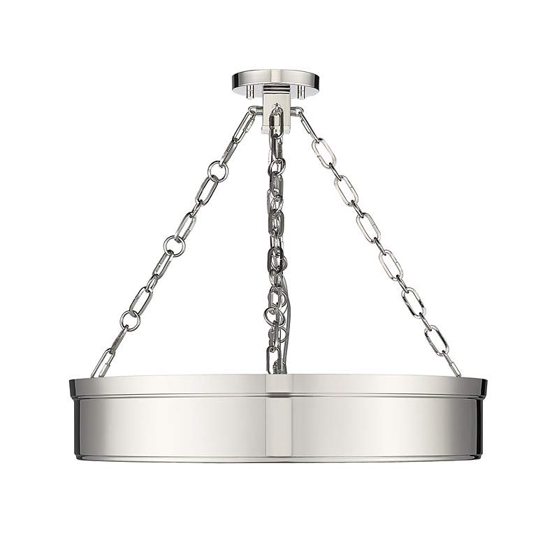 Image 5 Anders by Z-Lite Polished Nickel 3 Light Semi Flush Mount more views
