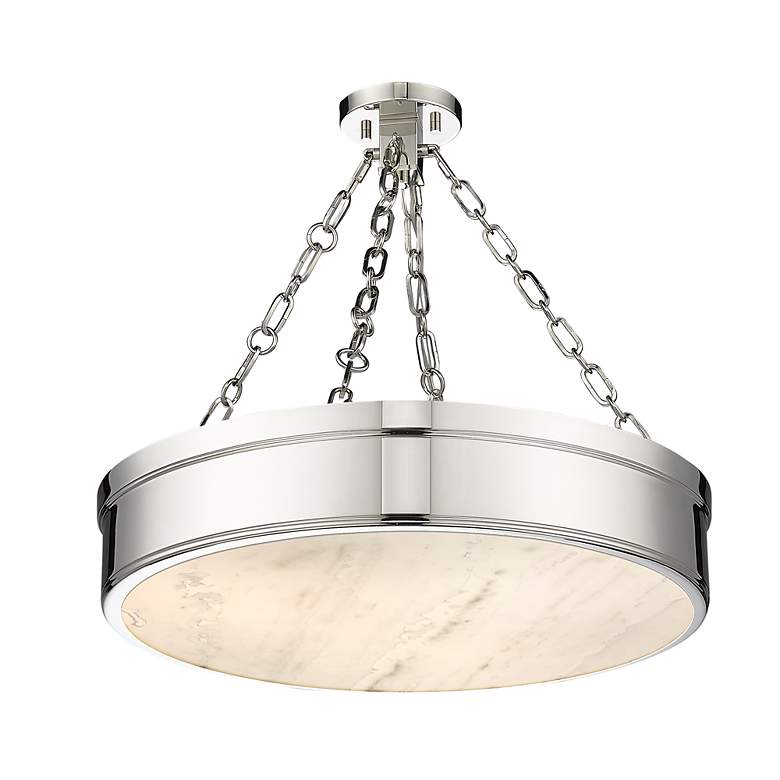 Image 6 Anders by Z-Lite Polished Nickel 3 Light Semi Flush Mount more views