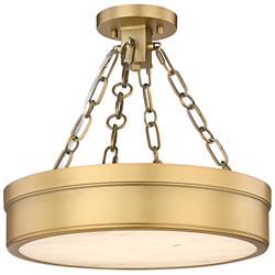 Anders by Z-Lite Rubbed Brass 1 Light Semi Flush Mount